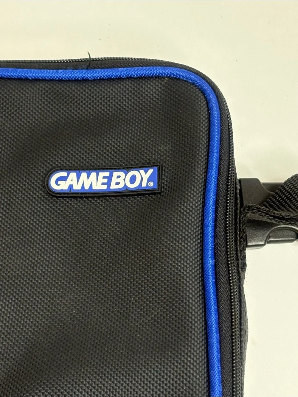 Vintage Nintendo Game Boy Gameboy Soft Shell Carry Case - Black w/ Blue Trim